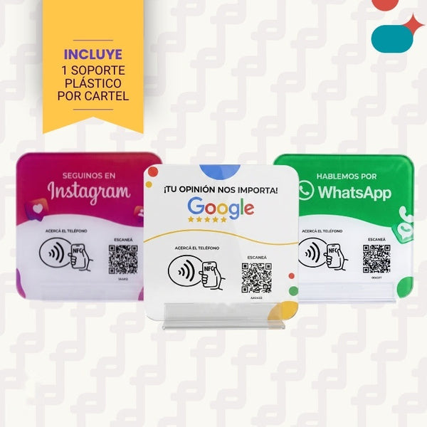 Combo - Cartel Instagram + Cartel Google + Cartel WhatsApp