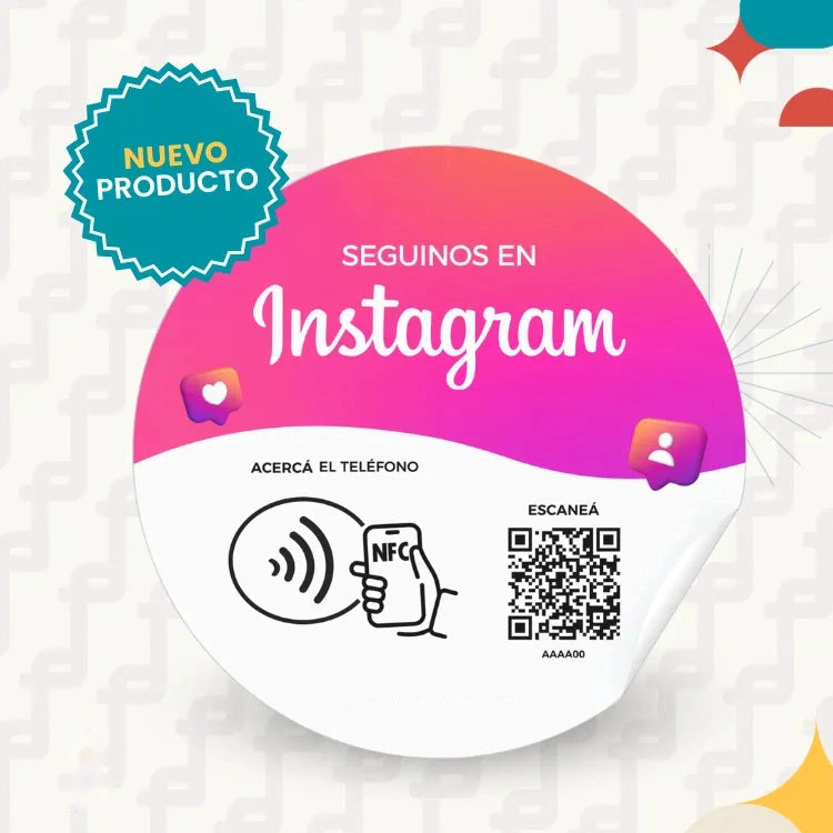 Sticker de Instagram para vidriera