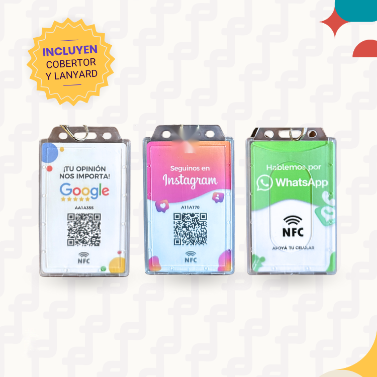 Combo Tarjeta Instagram + Tarjeta Google + Tarjeta WhatsApp