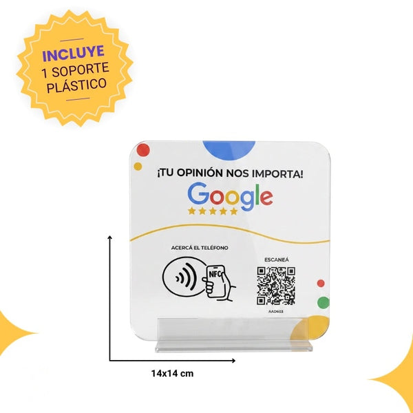 Cartel de Google para conseguir más Calificaciones