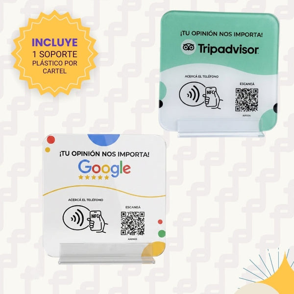 Combo - Cartel de Google + Cartel de TripAdvisor