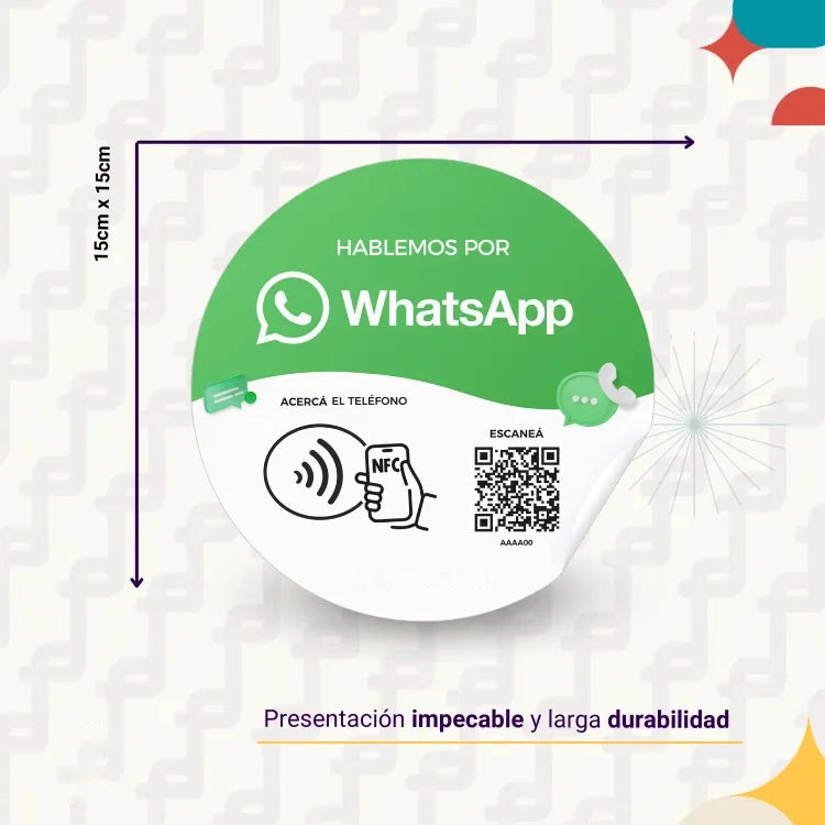 Sticker de WhatsApp para vidriera