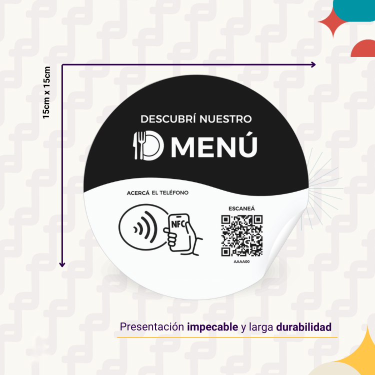 Stickers de Menú para vidriera