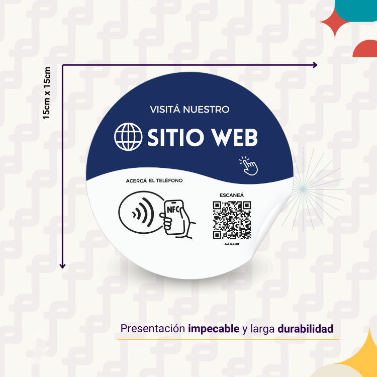 Sticker de Sitio Web para vidriera