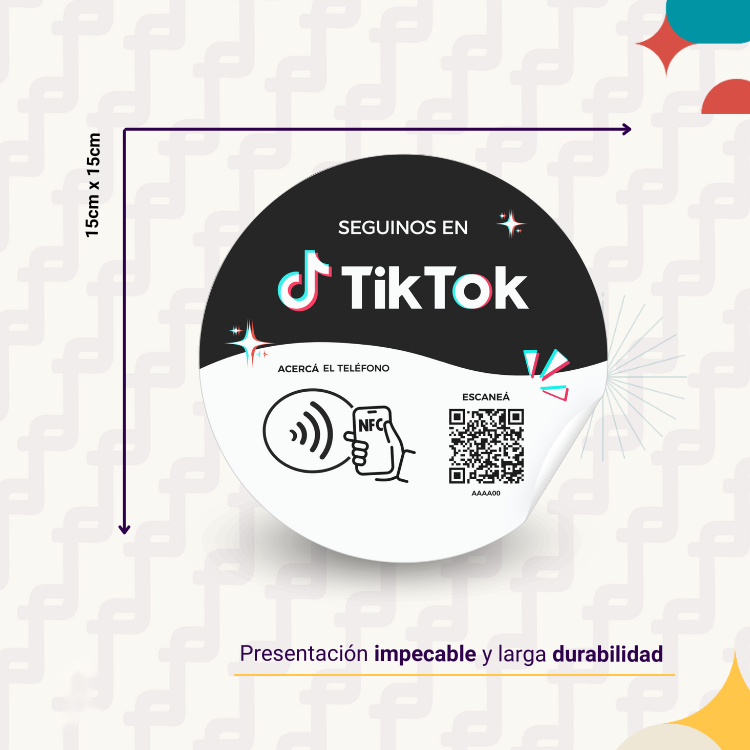 Stickers de TikTok para vidriera