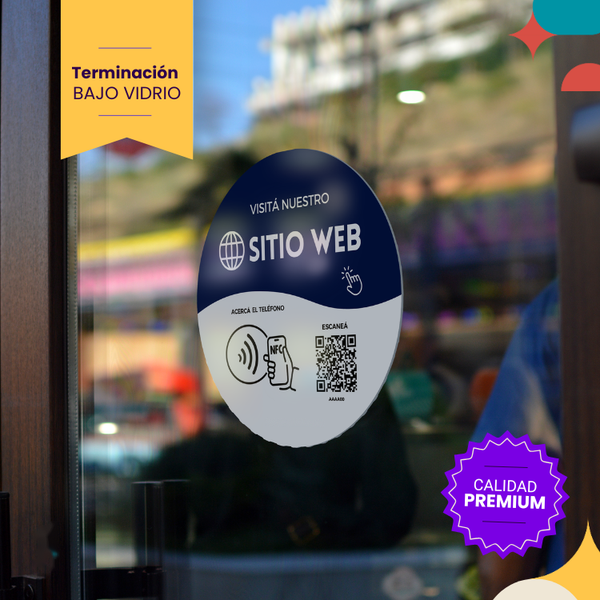 Sticker de Sitio Web para vidriera