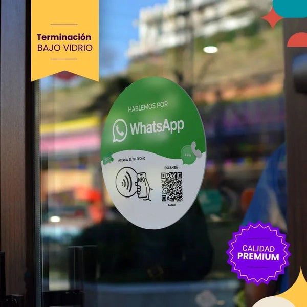 Sticker de WhatsApp para vidriera